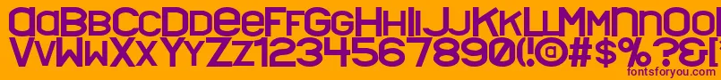 Nyctalopia Font – Purple Fonts on Orange Background