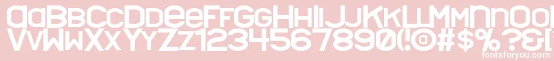 フォントNyctalopia – ピンクの背景に白い文字