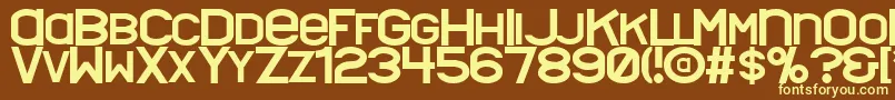 Nyctalopia-fontti – keltaiset fontit ruskealla taustalla