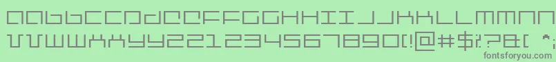 Mechanic Font – Gray Fonts on Green Background