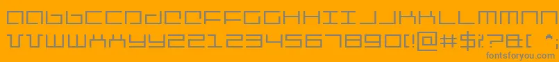 Mechanic Font – Gray Fonts on Orange Background