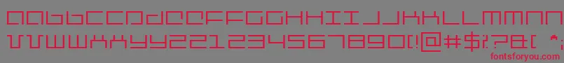 Mechanic Font – Red Fonts on Gray Background