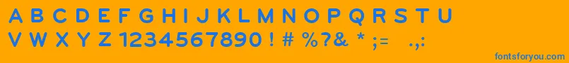 UgoColor Font – Blue Fonts on Orange Background