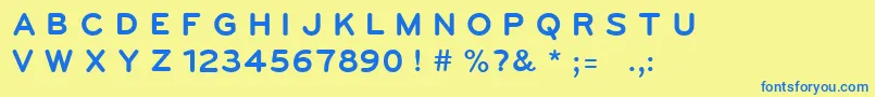 UgoColor Font – Blue Fonts on Yellow Background