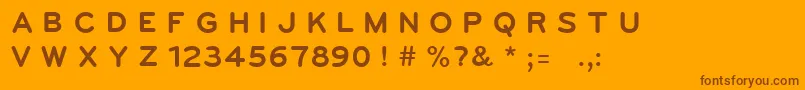 UgoColor Font – Brown Fonts on Orange Background