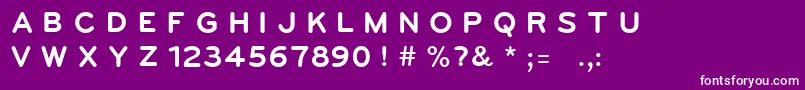 fuente UgoColor – Fuentes Blancas Sobre Fondo Morado