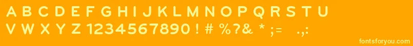 UgoColor Font – Yellow Fonts on Orange Background