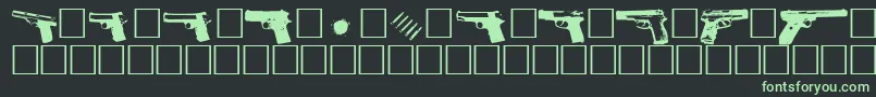 fuente Gunbats – Fuentes Verdes Sobre Fondo Negro