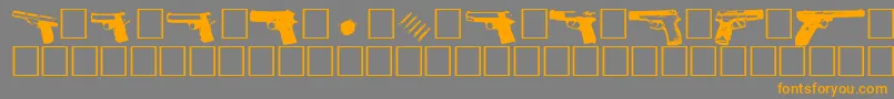 Gunbats Font – Orange Fonts on Gray Background