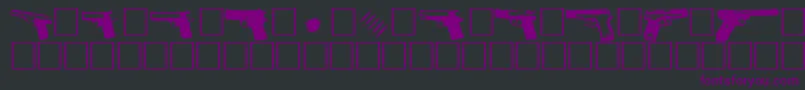 Gunbats-Schriftart – Violette Schriften auf schwarzem Hintergrund