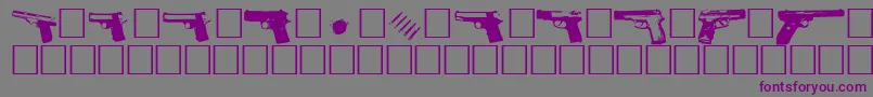 Gunbats Font – Purple Fonts on Gray Background