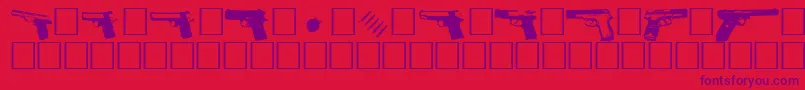 Police Gunbats – polices violettes sur fond rouge