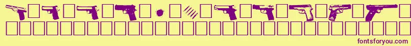Gunbats Font – Purple Fonts on Yellow Background