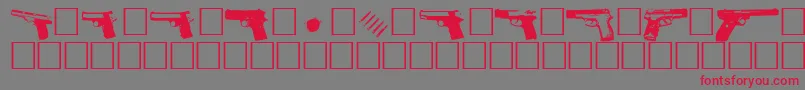 fuente Gunbats – Fuentes Rojas Sobre Fondo Gris