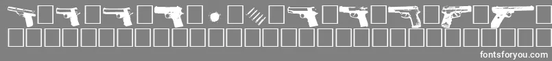 Gunbats Font – White Fonts on Gray Background
