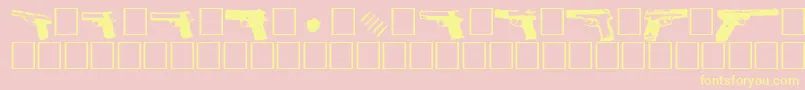 fuente Gunbats – Fuentes Amarillas Sobre Fondo Rosa