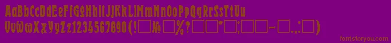 Czcionka Hrld – brązowe czcionki na fioletowym tle
