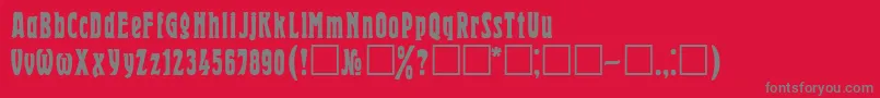 Hrld Font – Gray Fonts on Red Background