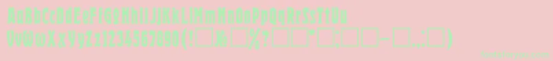 Hrld-Schriftart – Grüne Schriften auf rosa Hintergrund