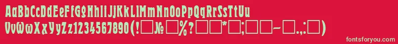 Шрифт Hrld – зелёные шрифты на красном фоне