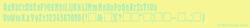 Hrld-Schriftart – Grüne Schriften auf gelbem Hintergrund