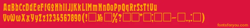 Hrld Font – Orange Fonts on Red Background