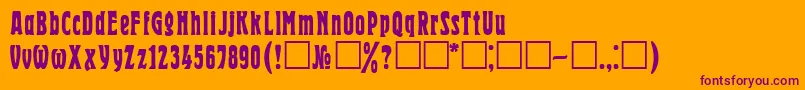 Hrld Font – Purple Fonts on Orange Background