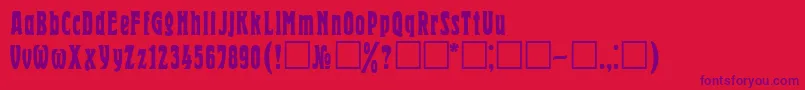 Hrld Font – Purple Fonts on Red Background