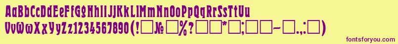 Hrld Font – Purple Fonts on Yellow Background