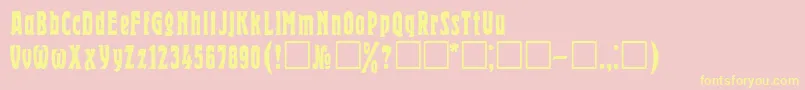 Hrld Font – Yellow Fonts on Pink Background