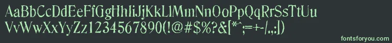DenverantiqueRegular Font – Green Fonts on Black Background