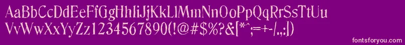 DenverantiqueRegular Font – Pink Fonts on Purple Background