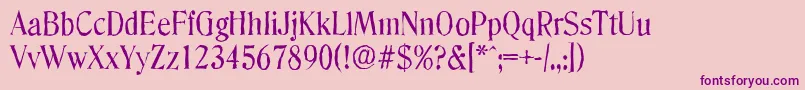 DenverantiqueRegular Font – Purple Fonts on Pink Background