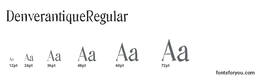 Размеры шрифта DenverantiqueRegular