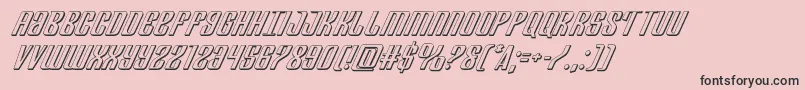 Departmenth3Dital Font – Black Fonts on Pink Background