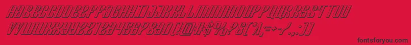 Departmenth3Dital Font – Black Fonts on Red Background