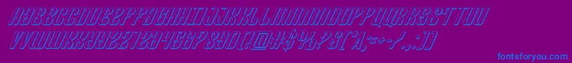 Departmenth3Dital-Schriftart – Blaue Schriften auf violettem Hintergrund