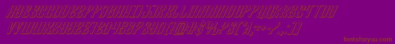 Departmenth3Dital Font – Brown Fonts on Purple Background