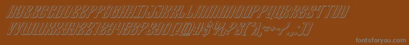 Departmenth3Dital Font – Gray Fonts on Brown Background