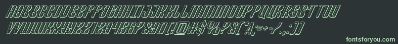 Departmenth3Dital Font – Green Fonts on Black Background