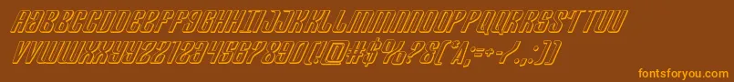 Departmenth3Dital-Schriftart – Orangefarbene Schriften auf braunem Hintergrund