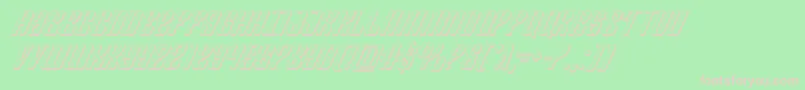 Departmenth3Dital Font – Pink Fonts on Green Background