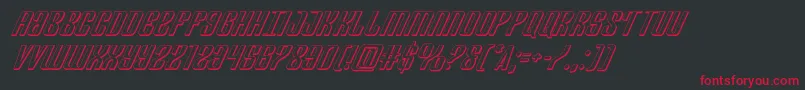 Departmenth3Dital Font – Red Fonts on Black Background