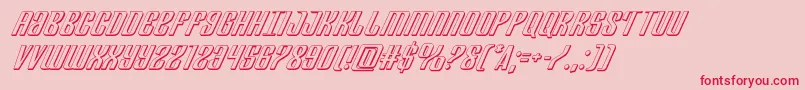 Departmenth3Dital Font – Red Fonts on Pink Background