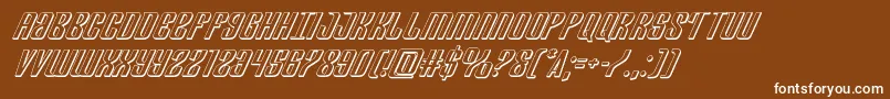 Departmenth3Dital Font – White Fonts on Brown Background