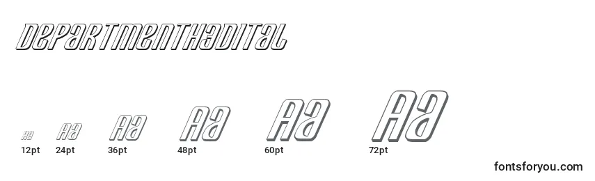 Departmenth3Dital Font Sizes