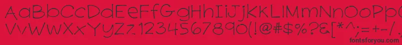 K26primrosepeach Font – Black Fonts on Red Background