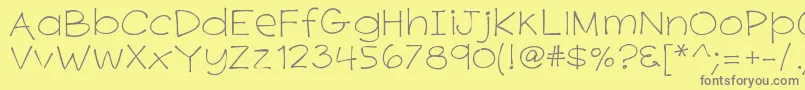 K26primrosepeach Font – Gray Fonts on Yellow Background