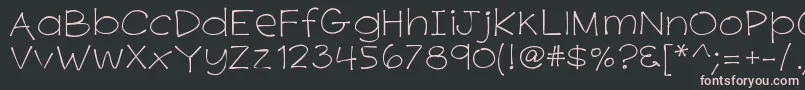 K26primrosepeach Font – Pink Fonts on Black Background