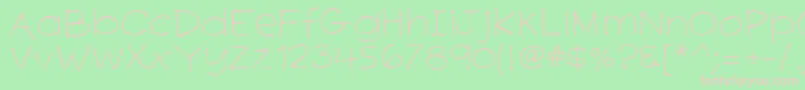 K26primrosepeach Font – Pink Fonts on Green Background